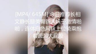 [MP4/ 645M] 今日推荐长相文静长腿美臀新人妹子激情啪啪，连体白色网袜上位骑乘抱着圆润大屁股