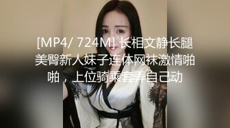 [MP4/ 724M] 长相文静长腿美臀新人妹子连体网袜激情啪啪，上位骑乘套弄自己动