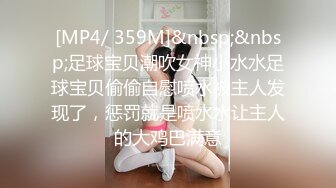 [MP4/ 359M]&nbsp;&nbsp;足球宝贝潮吹女神小水水足球宝贝偷偷自慰喷水被主人发现了，惩罚就是喷水水让主人的大鸡巴满意