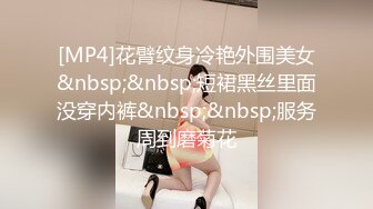 [MP4]花臂纹身冷艳外围美女&nbsp;&nbsp;短裙黑丝里面没穿内裤&nbsp;&nbsp;服务周到磨菊花